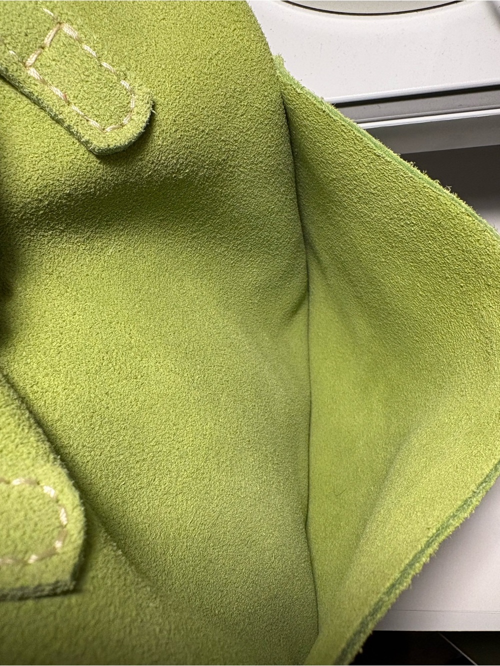 Portland Leather Goods | Mini Tote | Lime Suede - Picture 9 of 15